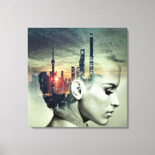 Cityscape Women Canvas Print