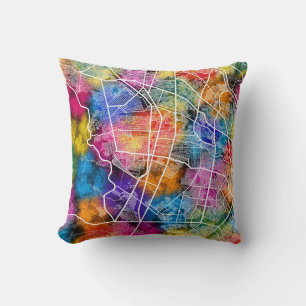 Ciudad Juárez Mexico Map Cushion