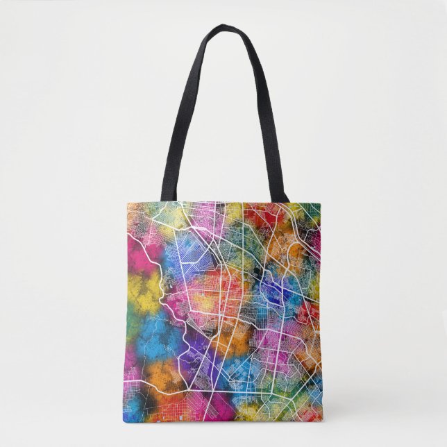 Ciudad Juárez Mexico Map Tote Bag (Front)