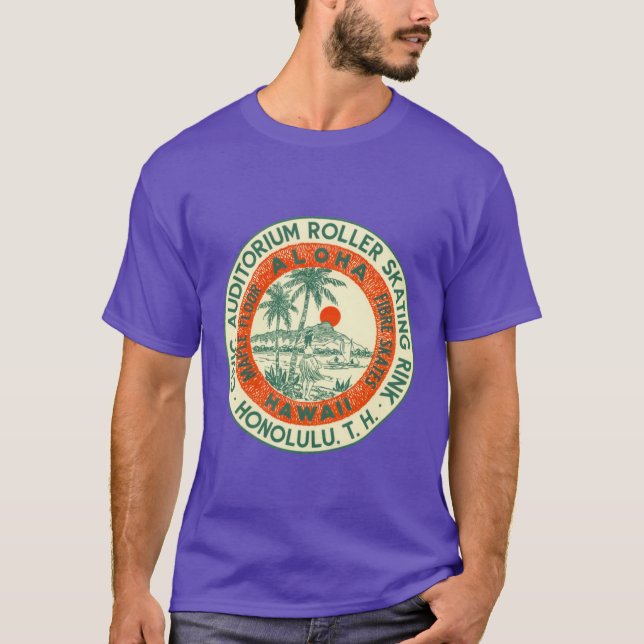 Civic Auditorium Roller Skating Rink Hawaii Roller T-Shirt (Front)
