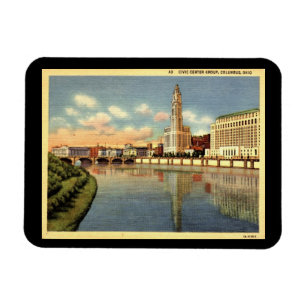Civic Centre, Columbus, Ohio Vintage Magnet