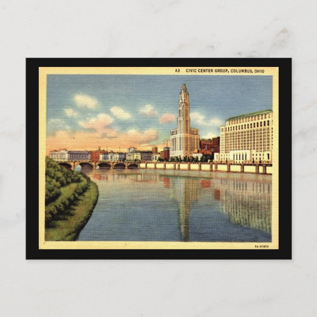 Civic Centre, Columbus, Ohio Vintage Postcard (Front)
