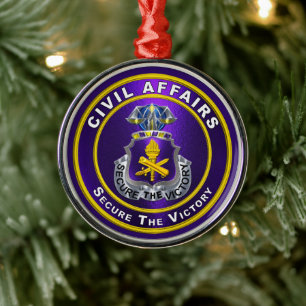 Civil Affairs Christmas Metal Tree Decoration