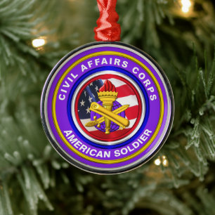 Civil Affairs Christmas Metal Tree Decoration