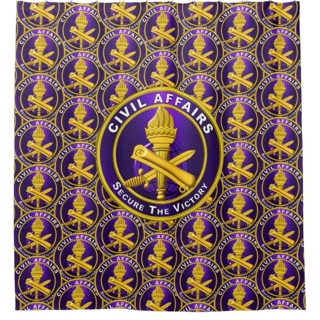 Civil Affairs Shower Curtain (Front)