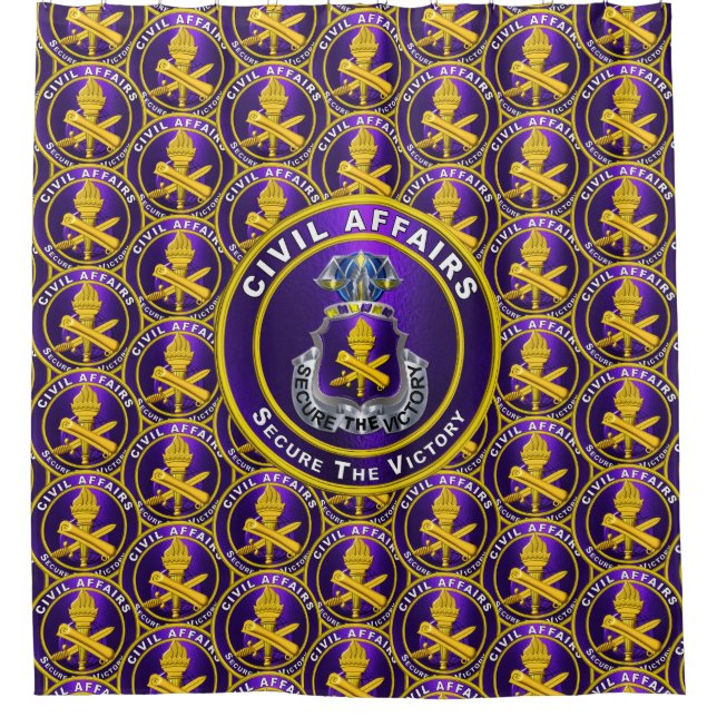 Civil Affairs Shower Curtain (Front)