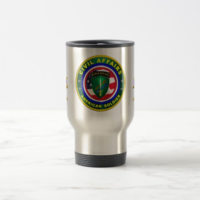  Civil Affairs Soldier   Travel Mug (Center)
