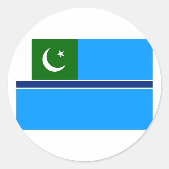 Civil Air Ensign Pakistan, Pakistan Classic Round Sticker (Front)