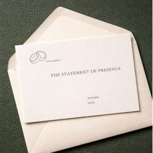 Civil Ceremony Enclosure Card – Registry wedding 