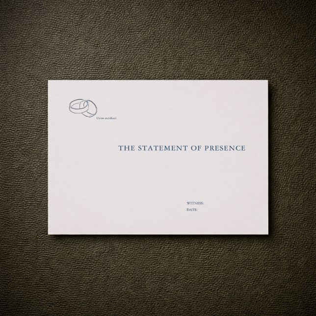 Civil Ceremony | Non-traditional Wedding Statement Postcard (Civil ceremony witness postcard)