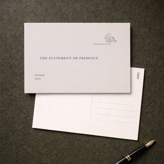 Civil Ceremony Non Traditional Wedding Witness Postcard (Civil Ceremony Witness Postcard )