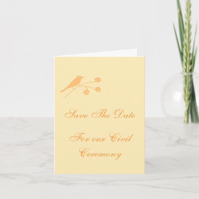 Civil Ceremony Save the Date Announcement (Front)
