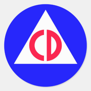 Civil Defence Classic Round Sticker