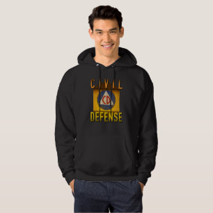 Civil Defence Symbol Retro Atomic Age Grunge : Hoodie