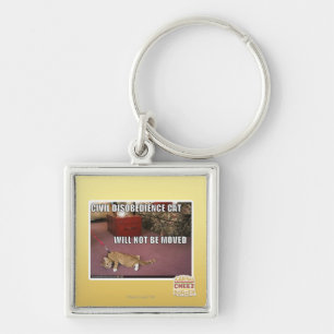 Civil Disobedience Cat Key Ring