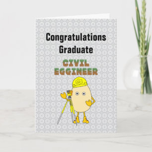 Civil Eggineer Engineer Graduation Card