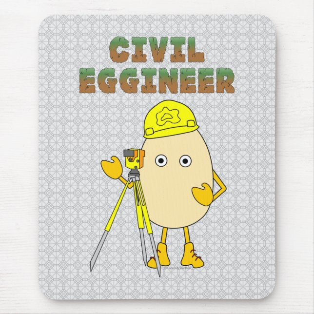 Civil Eggineer Engineer Mouse Mat (Front)