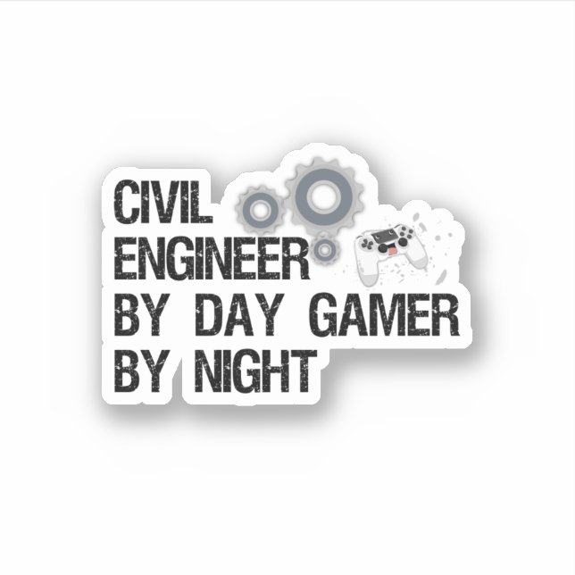 Civil Engineer By Day Gamer By Night (Front)