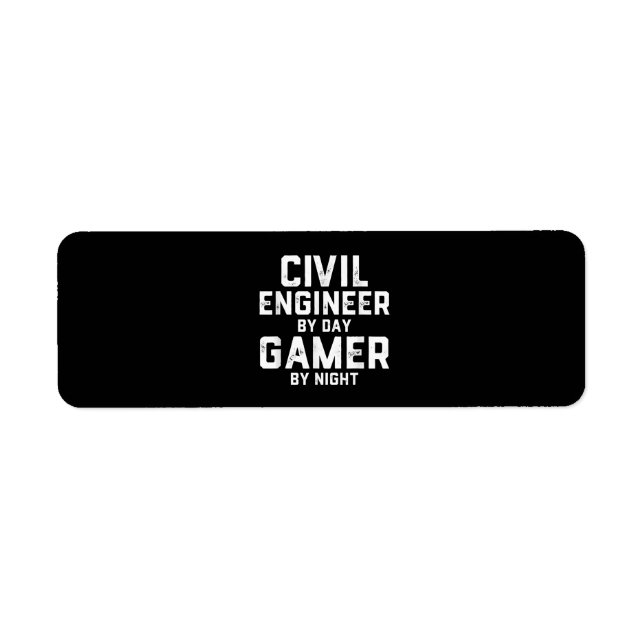 Civil Engineer By Day Gamer By Night Cute Engineer (Front)