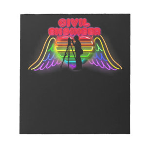 Civil Engineer Colourful Funny Presents For Civil Notepad