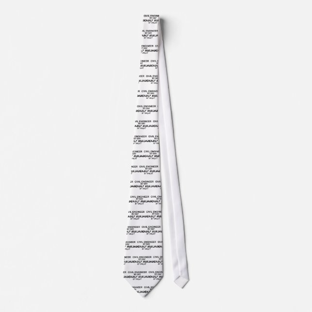 Civil Engineer Deadly Ninja by Night Tie (Front)