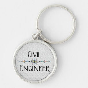Civil Engineer Decorative Line Key Ring