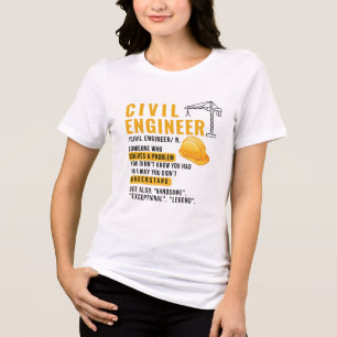 Civil Engineer Definition T-Shirt Tri-Blend Shirt