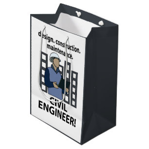  Civil Engineer Design Construction Civil Engineer Medium Gift Bag