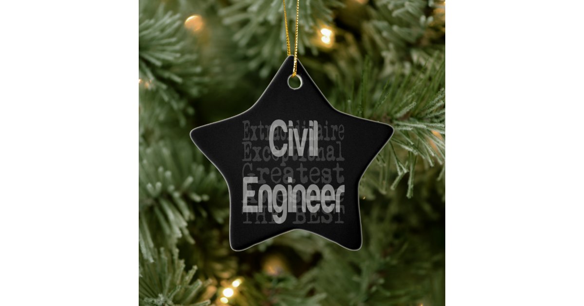 Civil Engineer Extraordinaire Christmas Ornament Zazzle.co.uk