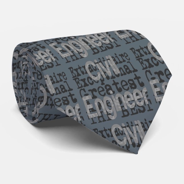 Civil Engineer Extraordinaire Tie (Rolled)