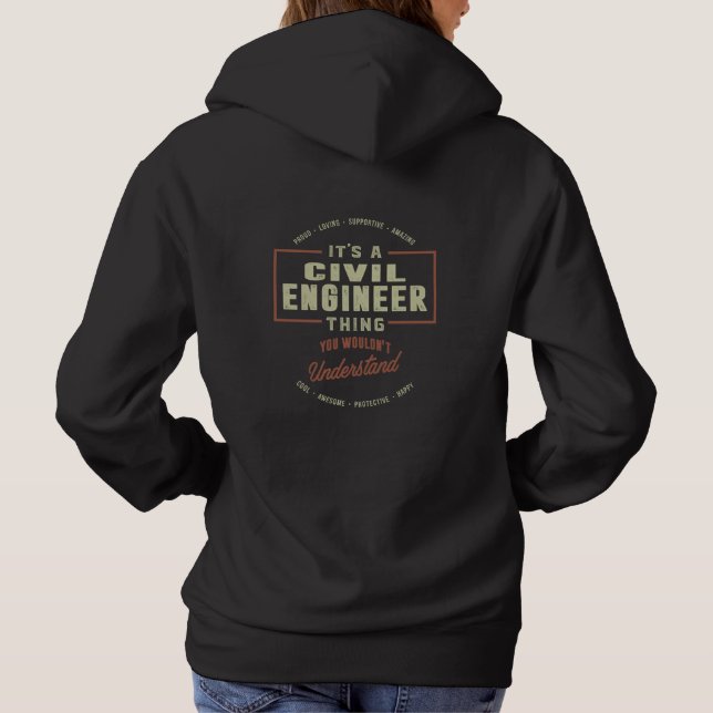Civil Engineer Hoodie (Back)