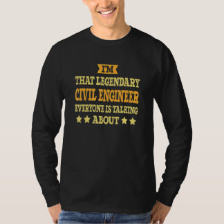 Civil Engineer Job Title Employee Worker Civil Eng T-Shirt