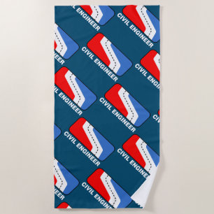 Civil Engineer League Beach Towel