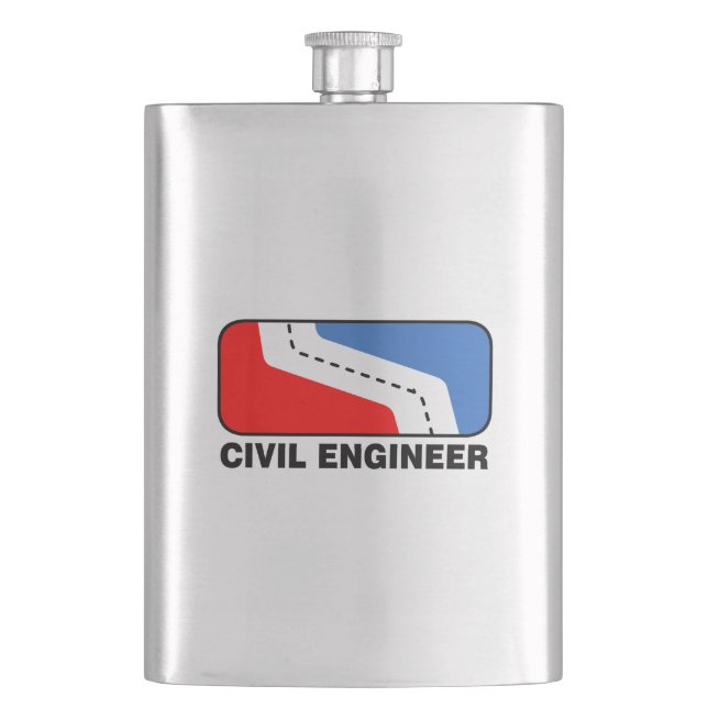 Civil Engineer League Mug Hip Flask (Front)