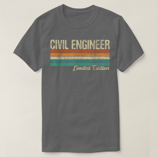 Civil Engineer Ltd EditionBridge Builder Engineeri T-Shirt (Design Front)