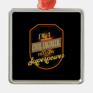 Civil Engineer Metal Tree Decoration