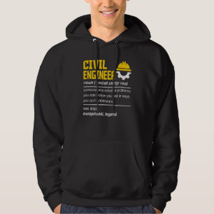 Civil Engineer Noun Civil Engineer Engineering Hoodie