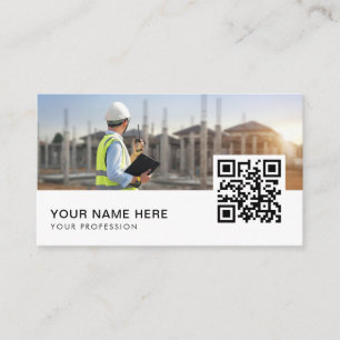 Civil Engineer QR Code Business Card