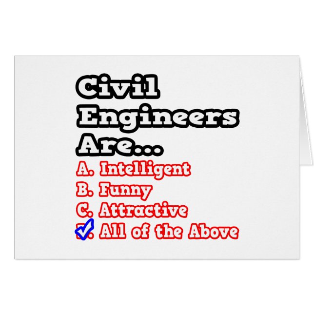Civil Engineer Quiz...Joke (Front Horizontal)