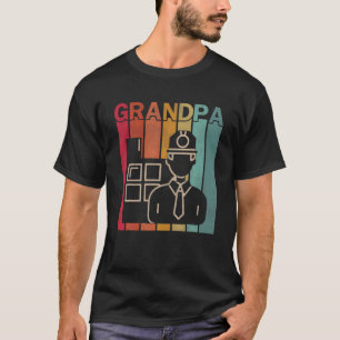 Civil Engineer Retro Vintage Grandpa Graphic Fathe T-Shirt