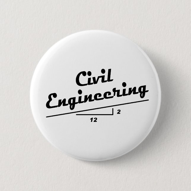 Civil Engineer Slope 6 Cm Round Badge (Front)