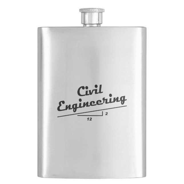 Civil Engineer Slope Hip Flask (Front)