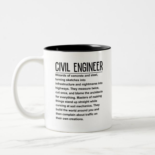 Civil engineer Two-Tone coffee mug (Left)