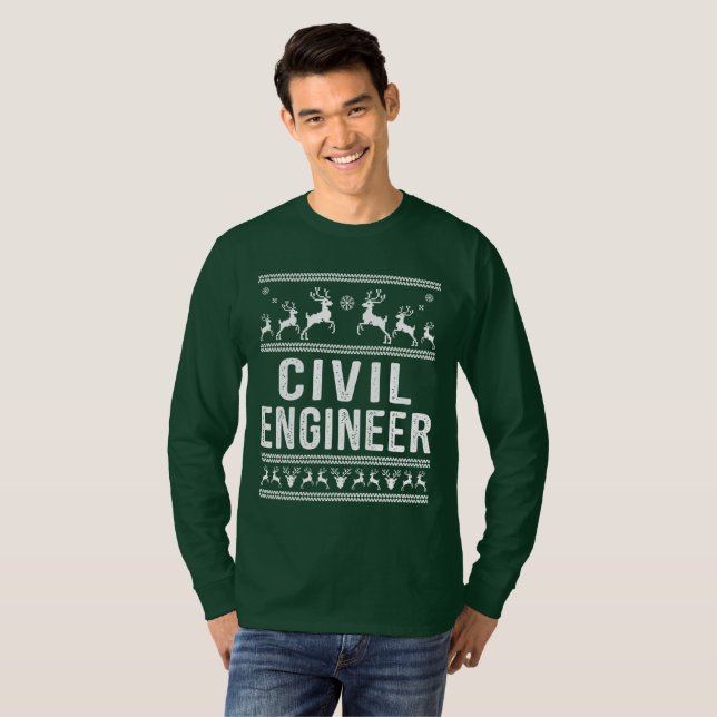 Civil Engineer Ugly Christmas Sweater (Front Full)