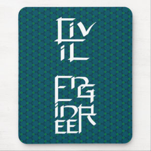 Civil Engineer White Character Mouse Mat