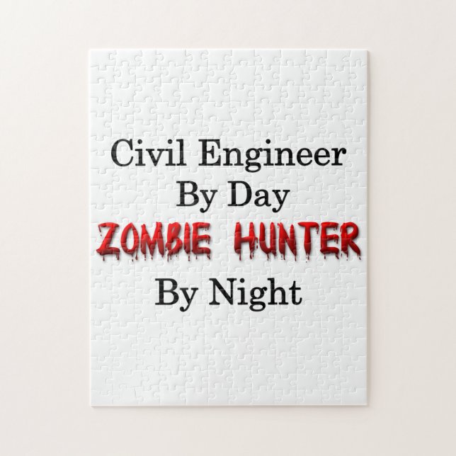 Civil Engineer/Zombie Hunter Jigsaw Puzzle (Vertical)