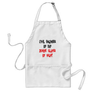 Civil Engineer Zombie Slayer Joke Standard Apron