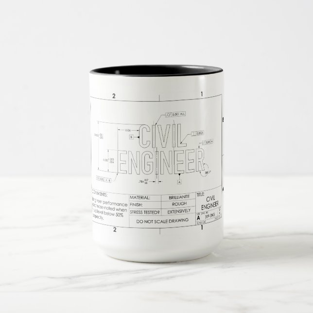 Civil Engineering Gift Mug (Center)