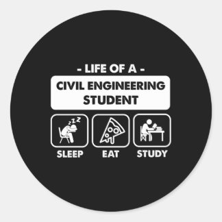 Civil Engineering Major Student Classic Round Sticker