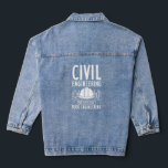 Civil Engineering Way Better Than Rude Engineering Denim Jacket<br><div class="desc">Funny modern civil engineer saying for those moments when you want to make strangers smile or brighten someone's day. This engineering features white grunge typography and the quote on here says "Civil Engineering Way Better Than Rude Engineering"  Funny play on words for engineers with a good sense of humour</div>